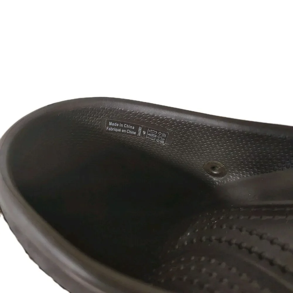 Crocs Womens Cottagecore Granola Platform Clog Mules Size 8 Brown Chunky Strap - Picture 8 of 9